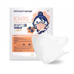 HYNAUT Age 3-9 Kids KN95 Mask 4 Layer 3D Design White . 50 Masks Per Pack