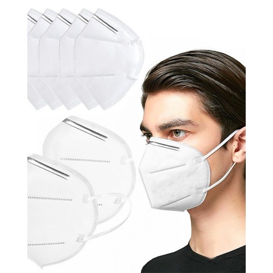 MIUTON KN95 Face Mask Respirator Protection CE Grade White 5 Pack